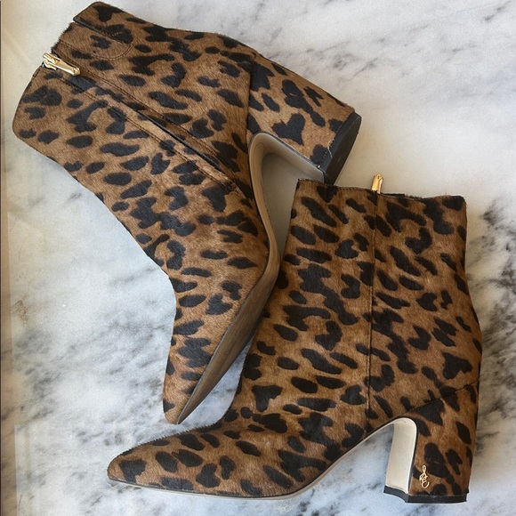 Sam Edelman Women's Hilty Leopard Ankle Booties | 8.5 - Picture 4 of 8